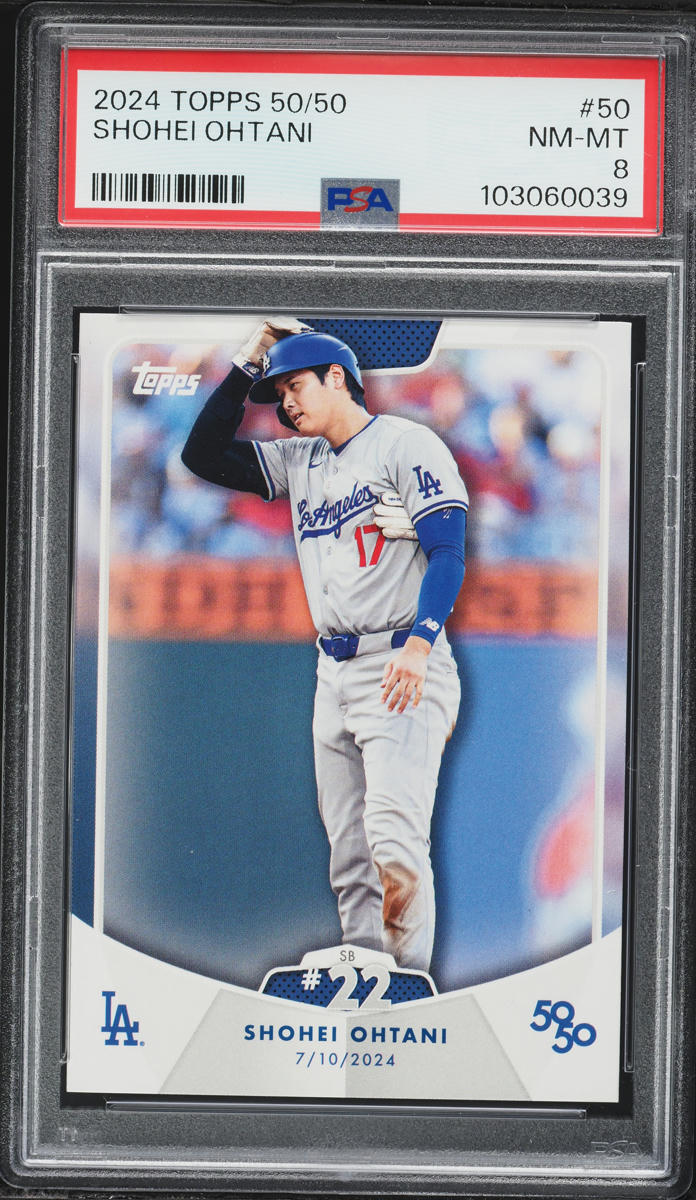 2024 Topps 50/50 Shohei Ohtani #50 PSA 8 NM-MT