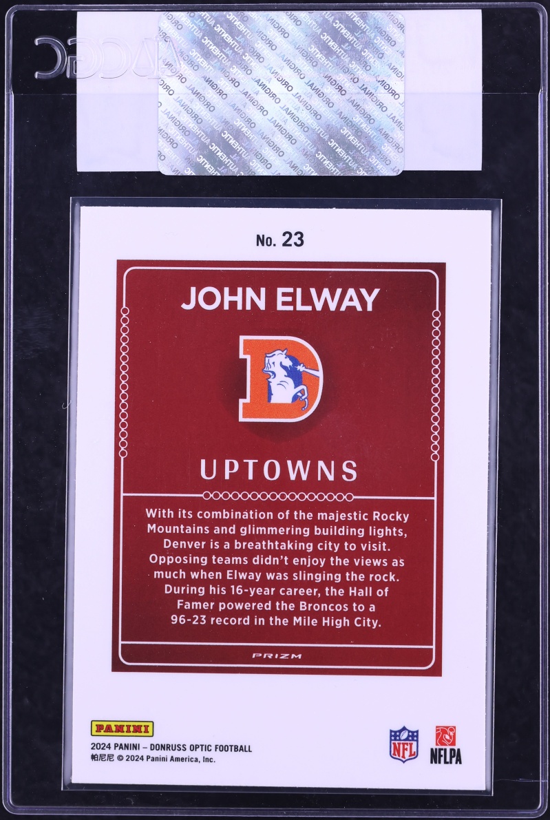 2024 Donruss Optic Uptowns John Elway #23 CGC AUTH