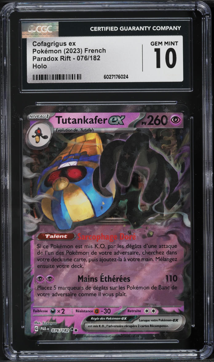 2023 Pokemon French Scarlet & Violet Paradox Rift Holo Cofagrigus ex #76 CGC 10 GEM MINT