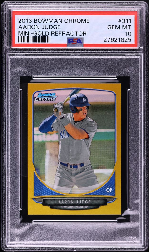 2013 Bowman Chrome Mini Gold Refractor Aaron Judge PROSPECT /50 #311 PSA 10 GEM MINT