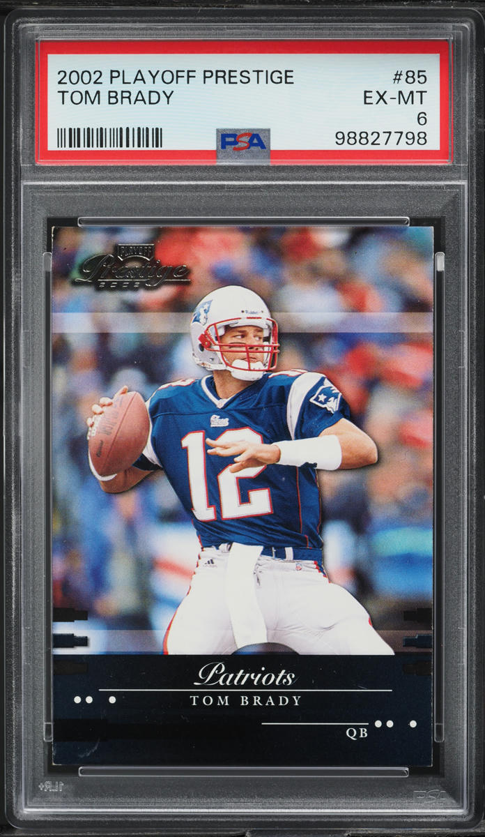 2002 Playoff Prestige Tom Brady #85 PSA 6 EXMT
