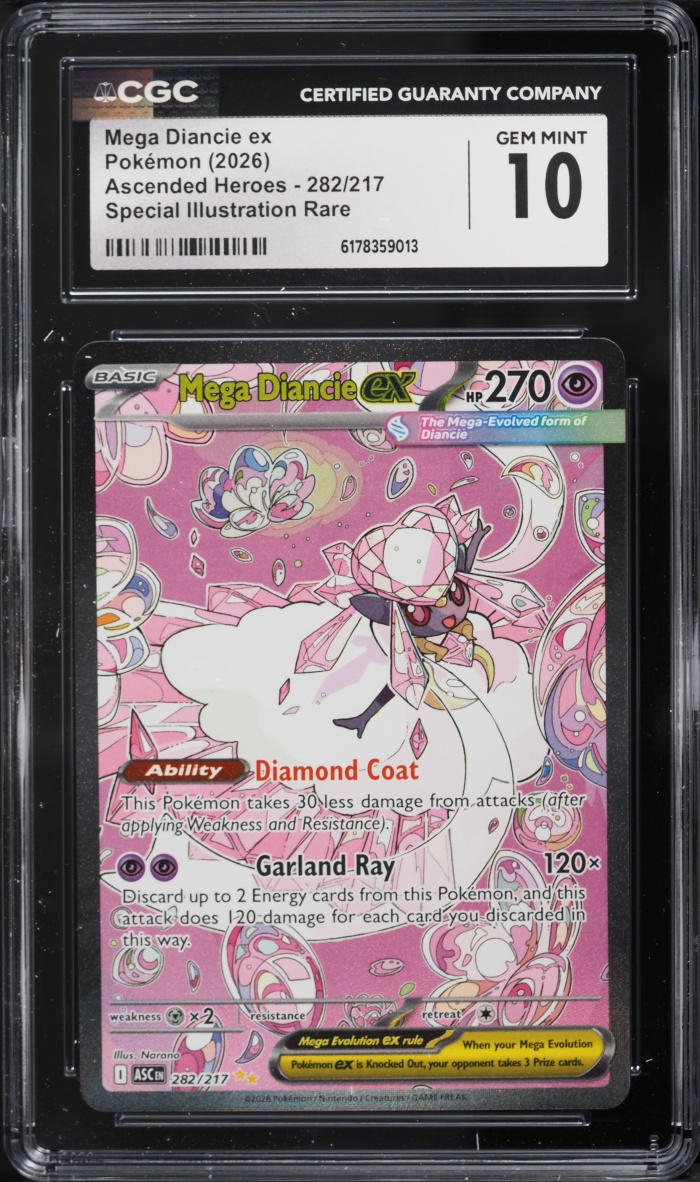 2026 Pokemon Mega Evolution Ascended Heroes SIR Mega Diancie ex #282 CGC 10 GEM MINT