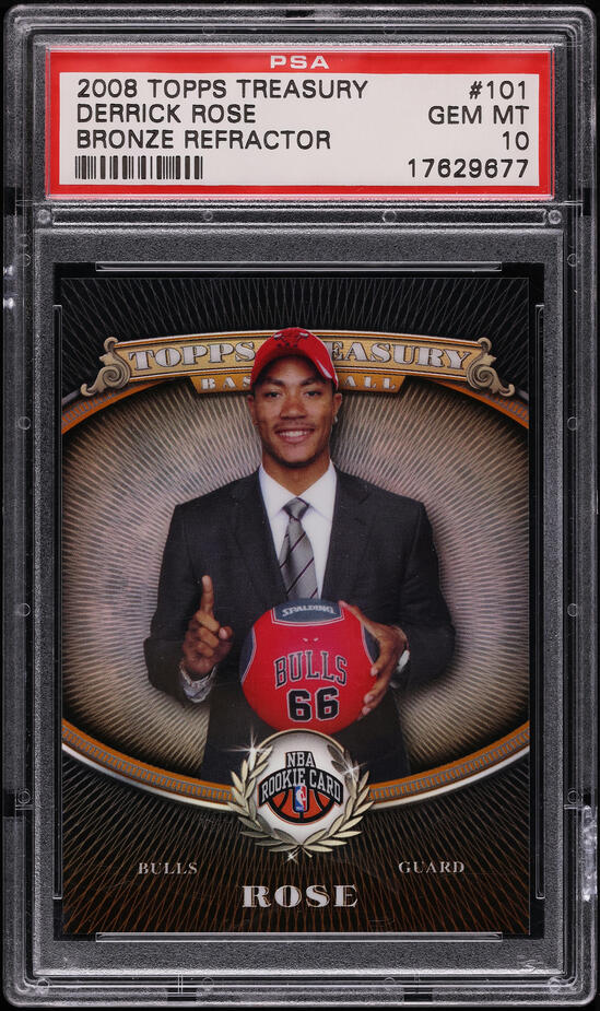 2008 Topps Chrome Orange Refractor Derrick Rose ROOKIE /499 #181