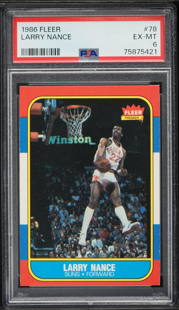 1986 Fleer Basketball Larry Nance #78 PSA 6 EXMT