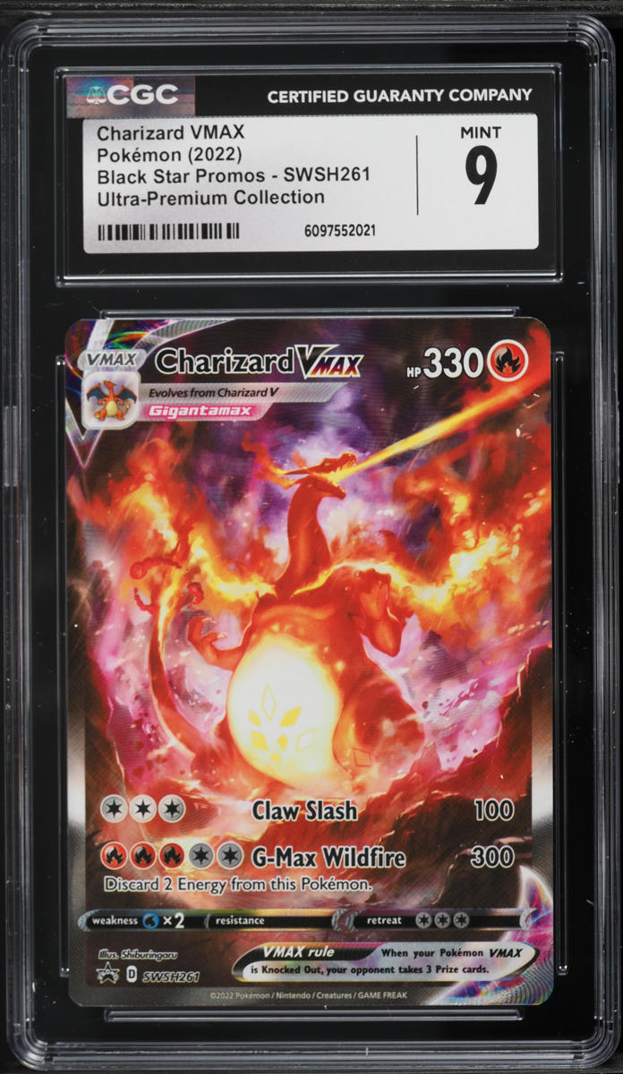 2022 Pokemon Sword & Shield Promo Ultra Premium Charizard Alt Art VMAX #SWSH261 CGC 9 MINT
