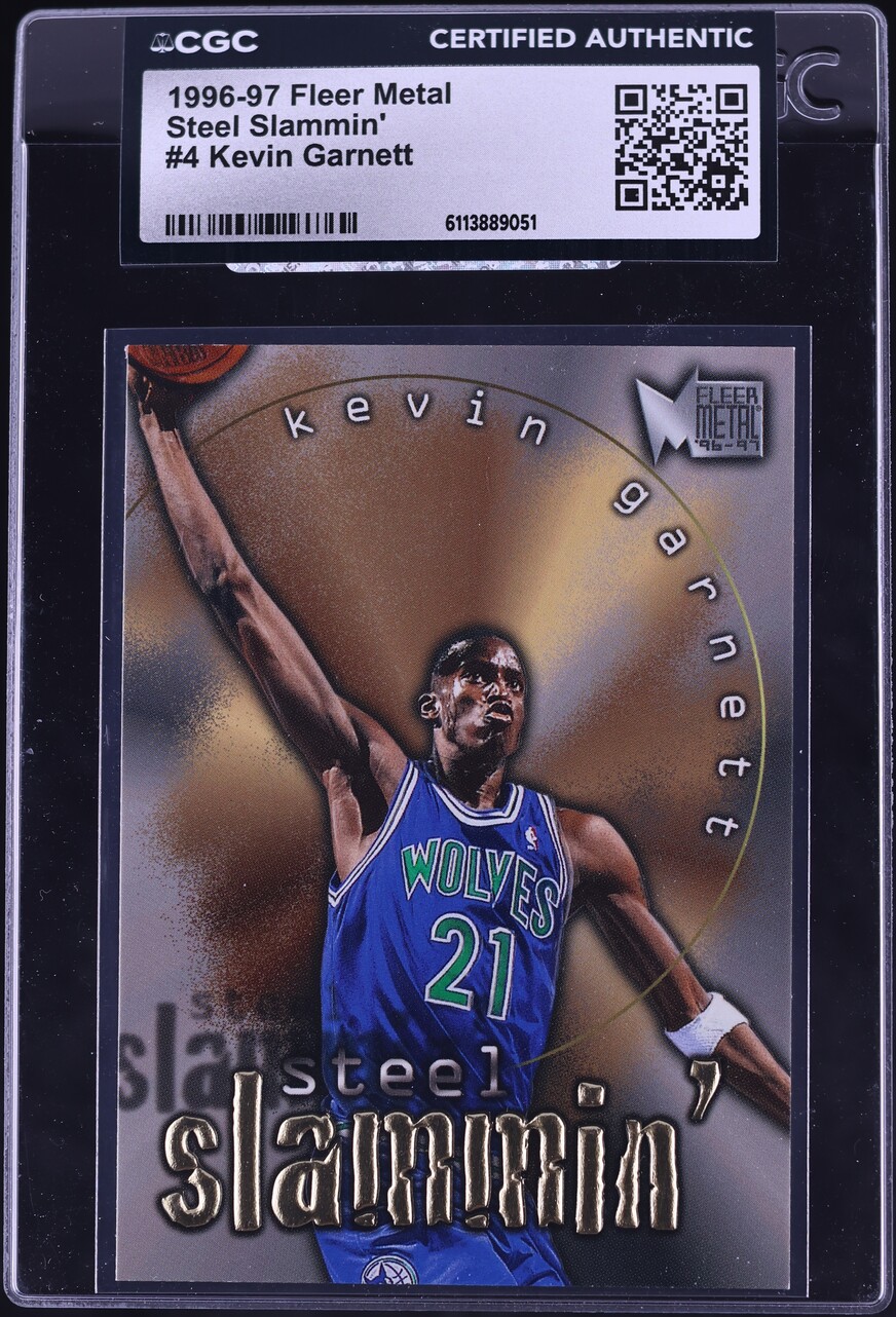 1996 Metal Steel Slammin' Kevin Garnett #4 CGC AUTH