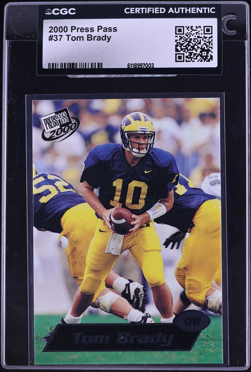 2000 Press Pass Football Tom Brady ROOKIE #37 CGC AUTH