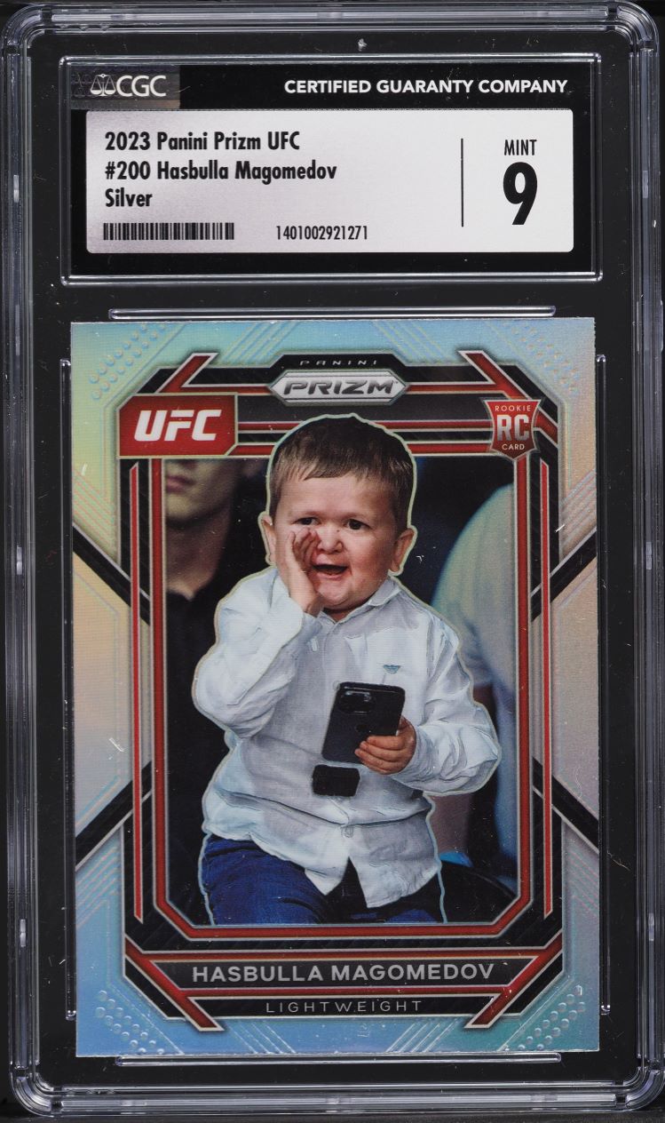 2023 Panini Prizm UFC Silver Hasbulla Magomedov ROOKIE #200 CGC 9 MINT