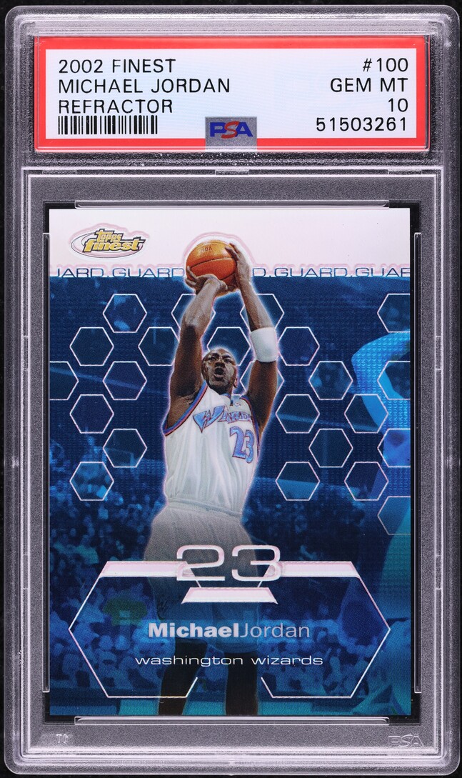 2002 Finest Refractor Michael Jordan /250 #100 PSA 10 GEM MINT
