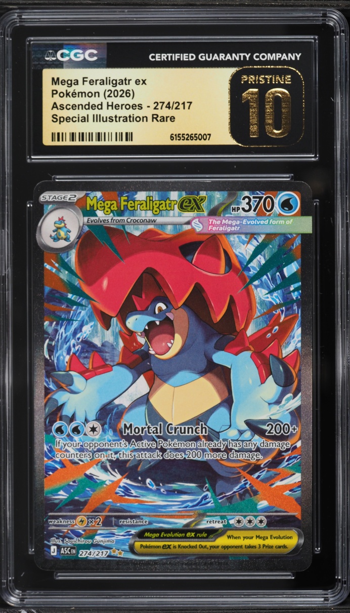 2026 Pokemon Mega Evolution Ascended Heroes SIR Mega Feraligatr ex #274 CGC 10 PRISTINE