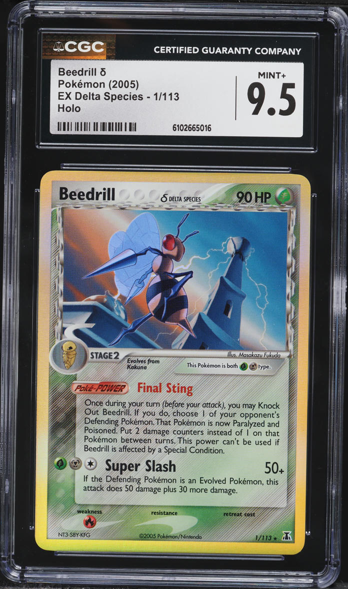 2005 Pokemon EX Delta Species Holo Beedrill #1 CGC 9.5 MINT+