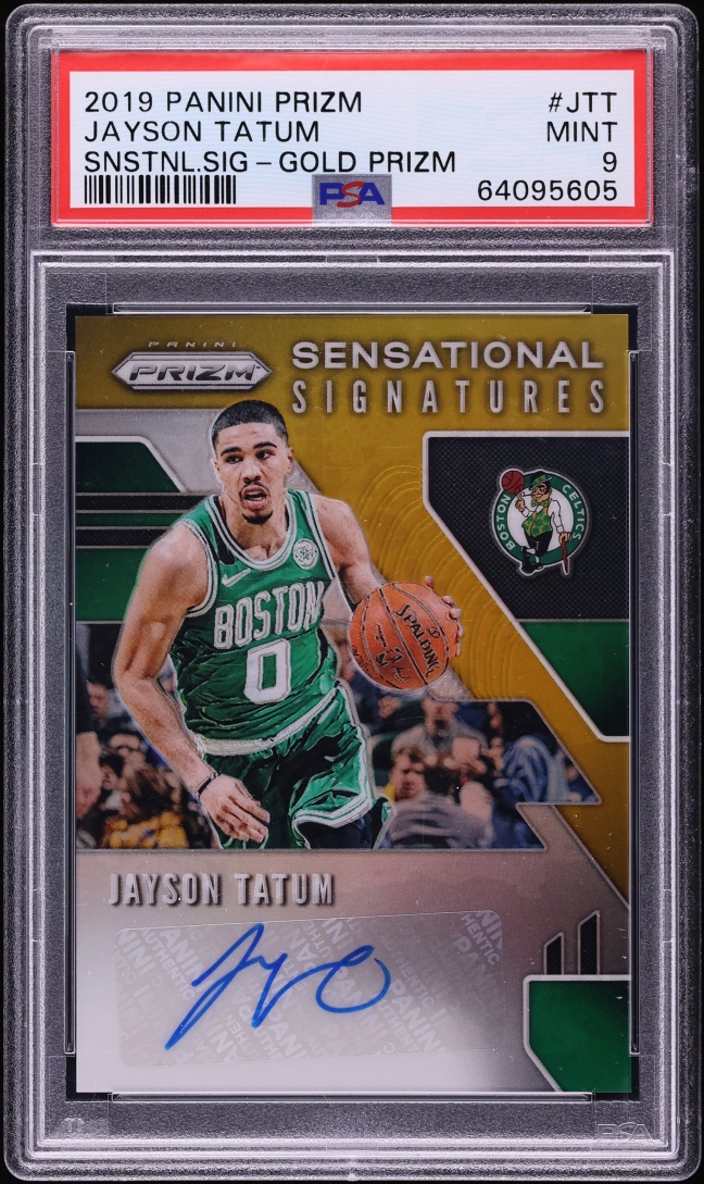 2019 Panini Prizm Sensational Gold Jayson Tatum AUTO /10 #SS-JTT PSA 9 MINT