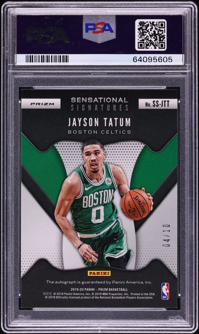 2019 Panini Prizm Sensational Gold Jayson Tatum AUTO /10 #SS-JTT PSA 9 MINT