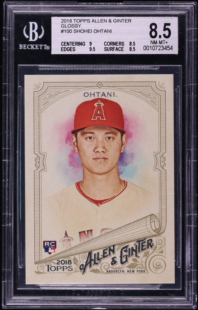 2018 Topps Allen & Ginter Glossy Shohei Ohtani ROOKIE 1/1 #100 BGS 8.5 NM-MT+