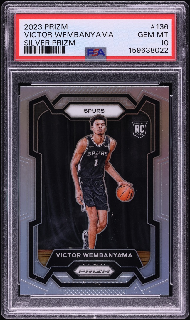 2023 Panini Prizm Silver Victor Wembanyama ROOKIE #136 PSA 10 GEM MINT
