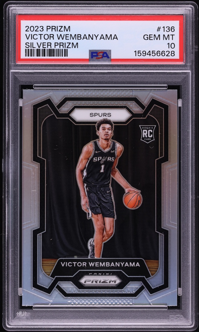2023 Panini Prizm Silver Victor Wembanyama ROOKIE #136 PSA 10 GEM MINT
