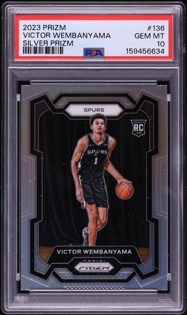 2023 Panini Prizm Silver Victor Wembanyama ROOKIE #136 PSA 10 GEM MINT