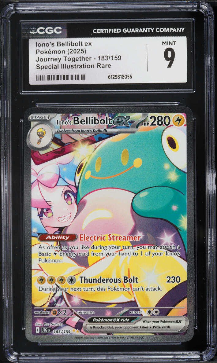 2025 Pokemon Scarlet & Violet Journey Together SIR Iono's Bellibolt ex #183 CGC 9 MINT