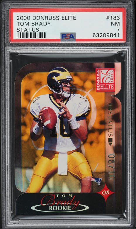 2000 Pacific Draft Picks Tom Brady ROOKIE /999 #403 BGS 8.5 NM-MT+