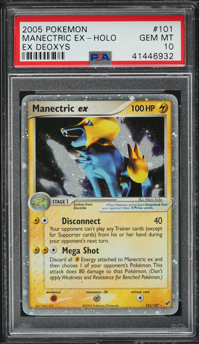 2005 Pokemon EX Deoxys Holo Manectric ex #101 PSA 10 GEM MINT