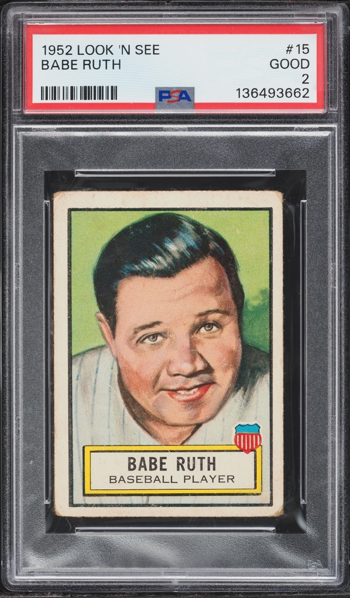 1952 Topps Look 'N See Babe Ruth #15 PSA 2 GD