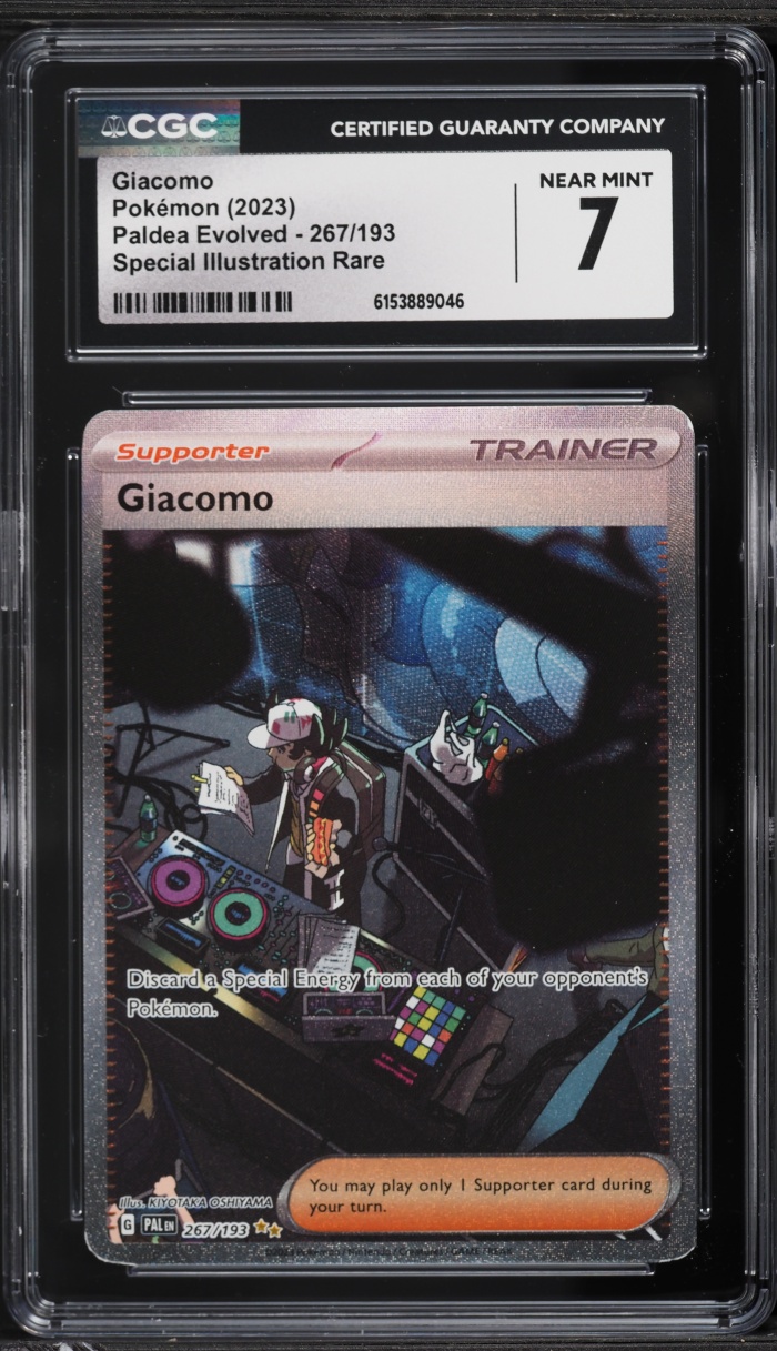 2023 Pokemon Scarlet & Violet Paldea Evolved SIR Giacomo #267 CGC 7 NRMT