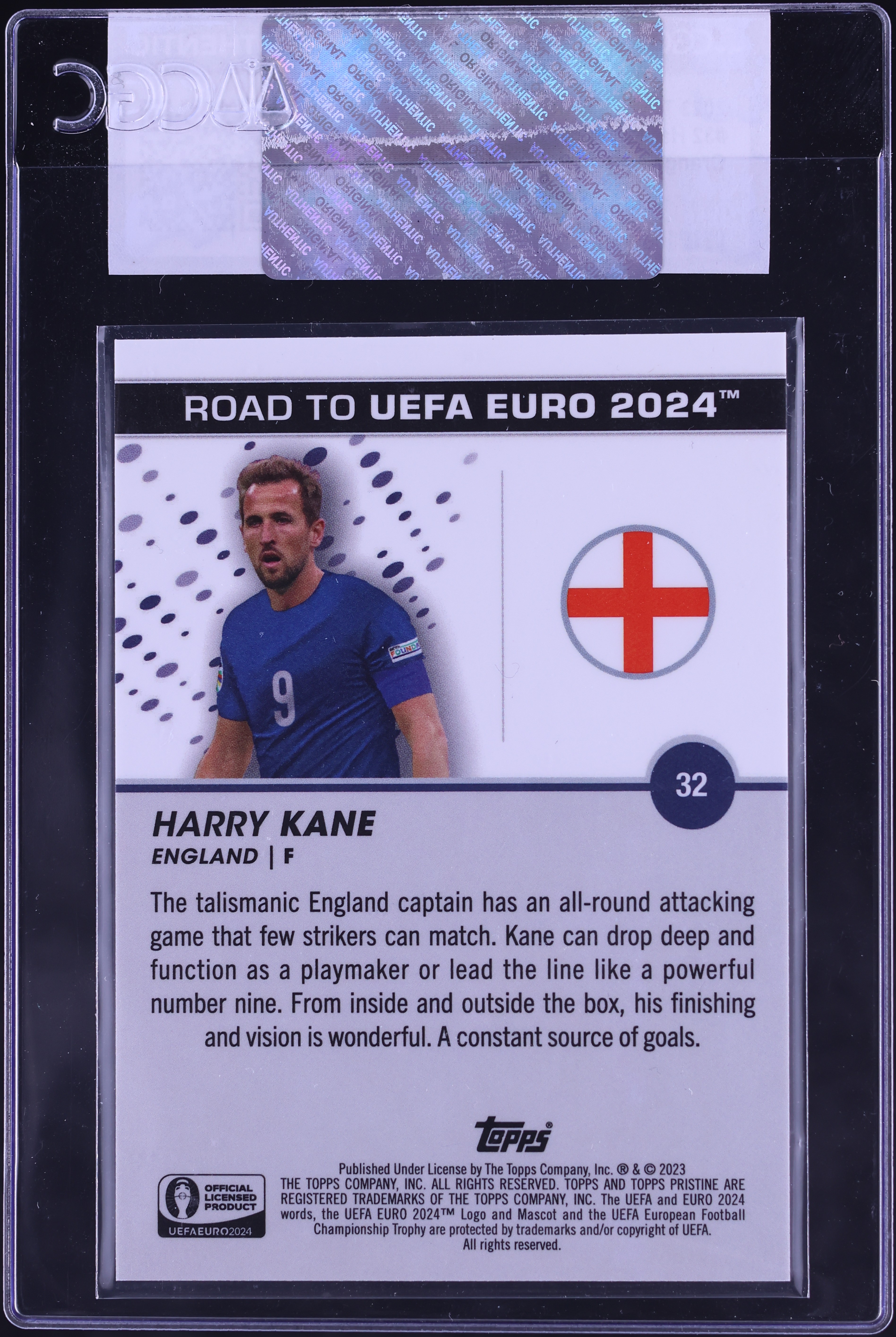 Harry Kane パッチオート　良部分11枚限定 2023 Topps Pristine Road To Euro '24 Orange Refractor Harry