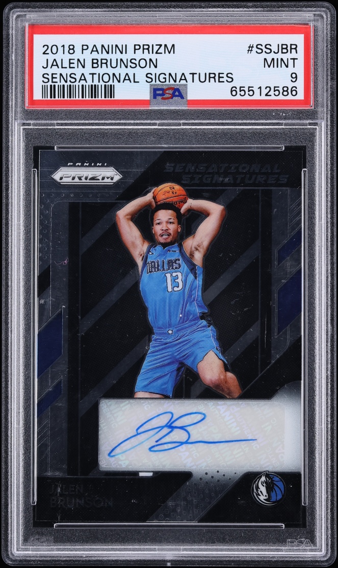 2018 Panini Prizm Sensational Signatures Jalen Brunson ROOKIE AUTO #SS-JBR PSA 9 MINT