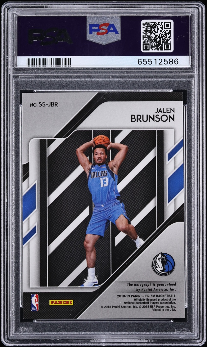 2018 Panini Prizm Sensational Signatures Jalen Brunson ROOKIE AUTO #SS-JBR PSA 9 MINT - Photo 2