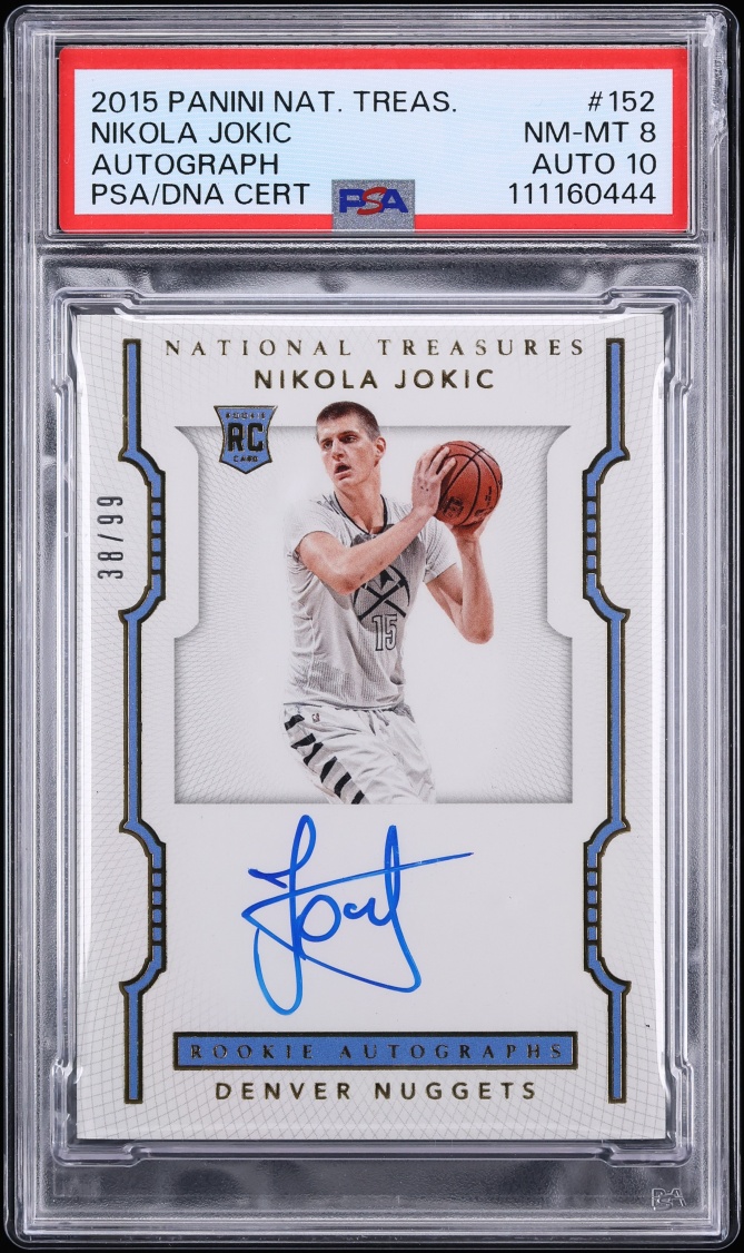 2015 National Treasures Nikola Jokic ROOKIE AUTO DNA 10 /99 #152 PSA 8 NM-MT