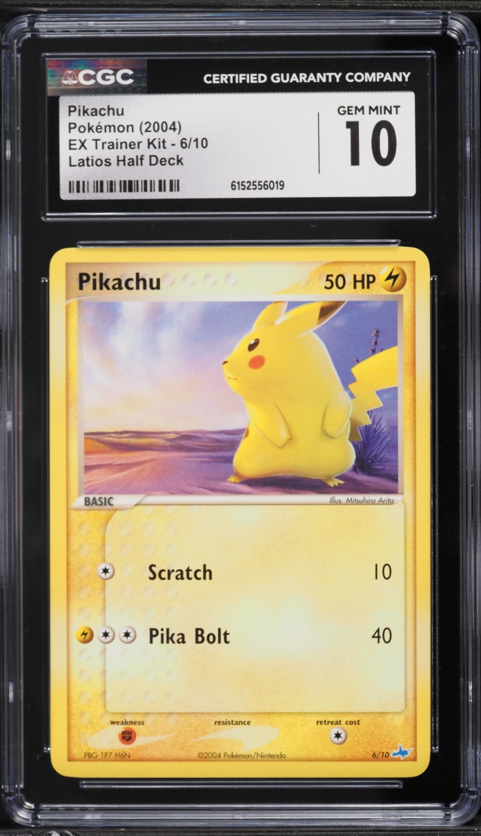 2004 Pokemon EX Trainer Kit Latios Half Deck Pikachu #6 CGC 10 GEM MINT