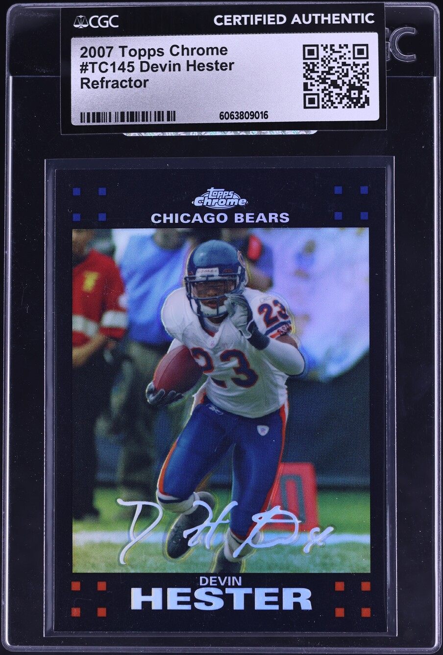 2007 Topps Chrome Refractor Devin Hester #TC145 CGC AUTH