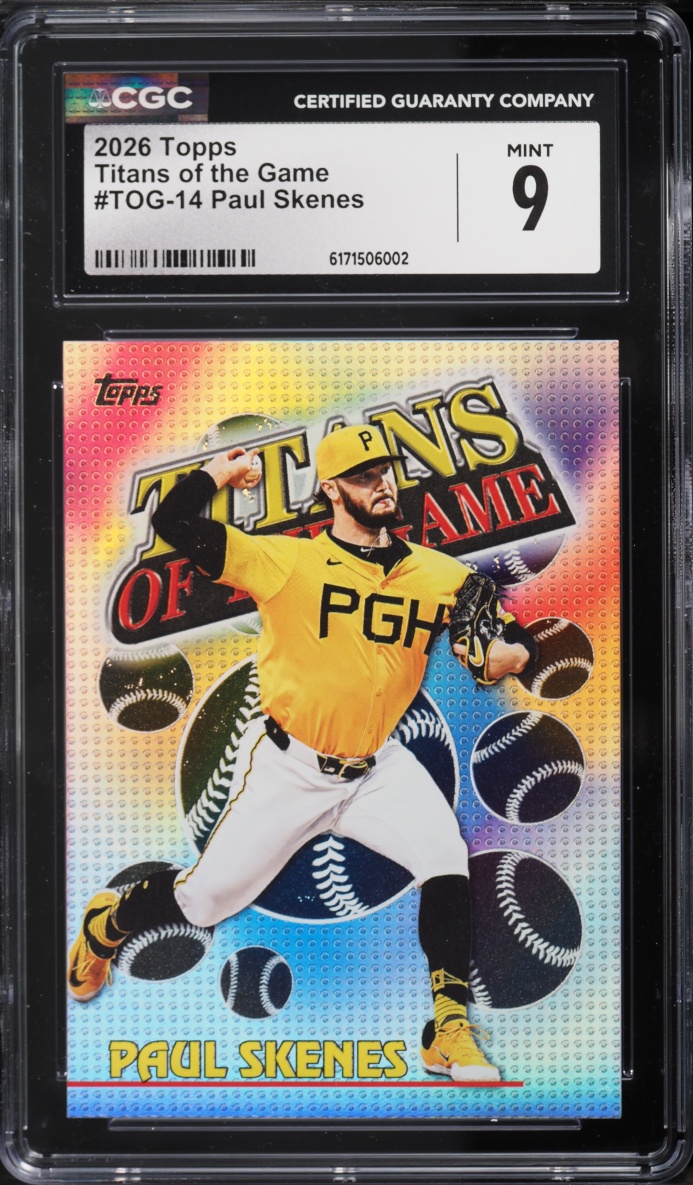 2026 Topps Titans Of The Game Paul Skenes #TOG-14 CGC 9 MINT