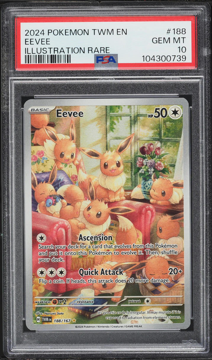 2024 Pokemon Scarlet & Violet Twilight Masquerade IR Eevee #188 PSA 10 GEM MINT