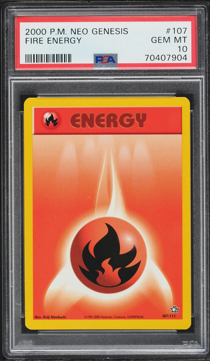 2000 Pokemon Neo Genesis Fire Energy #107 PSA 10 GEM MINT