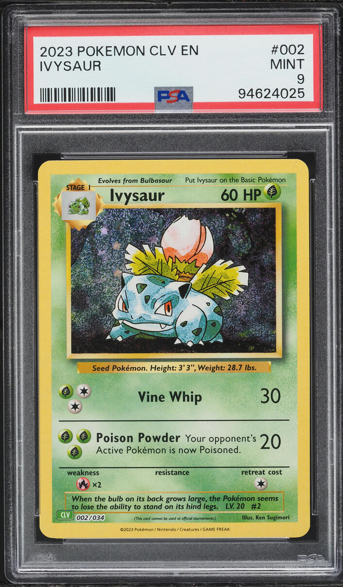 2023 Pokemon TCG Classic Collection Holo Ivysaur #2 PSA 9 MINT