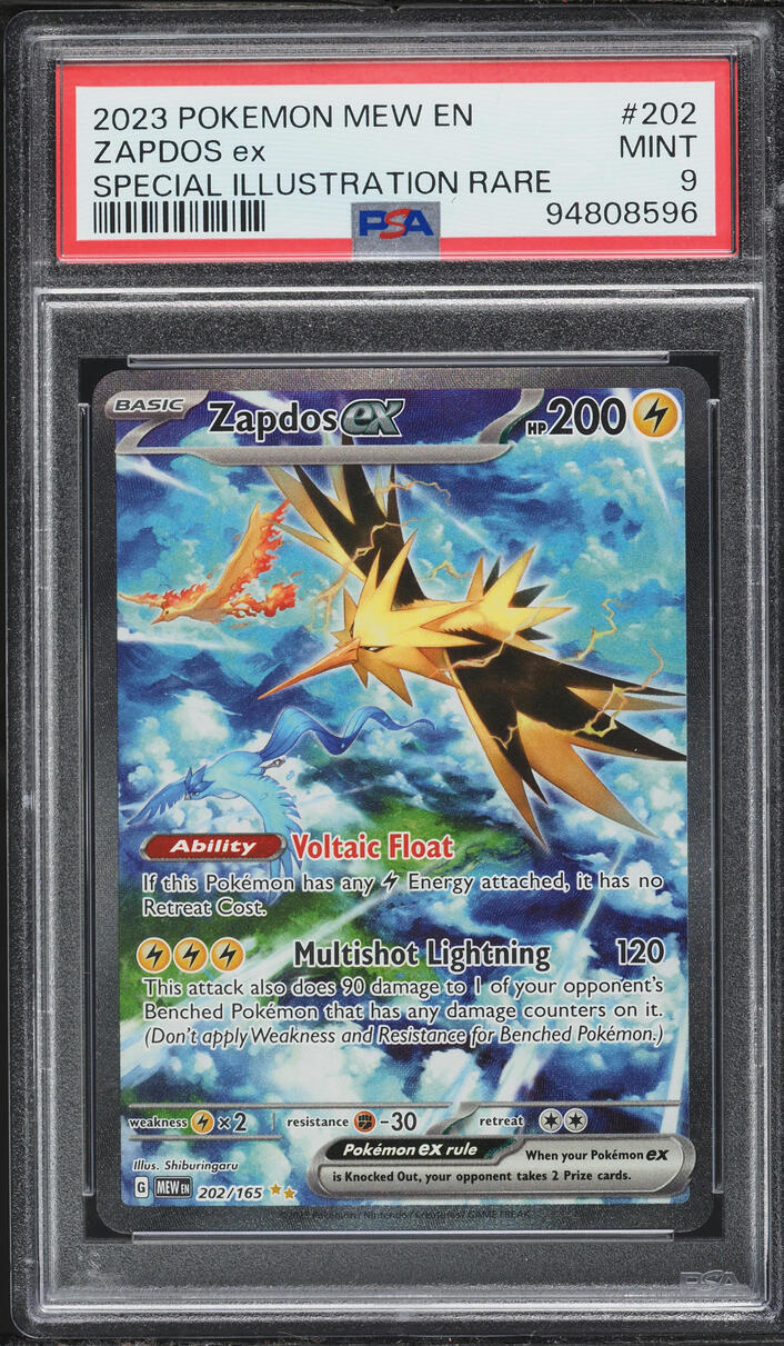 2023 Pokemon Scarlet & Violet 151 SIR Zapdos ex #202 PSA 9 MINT