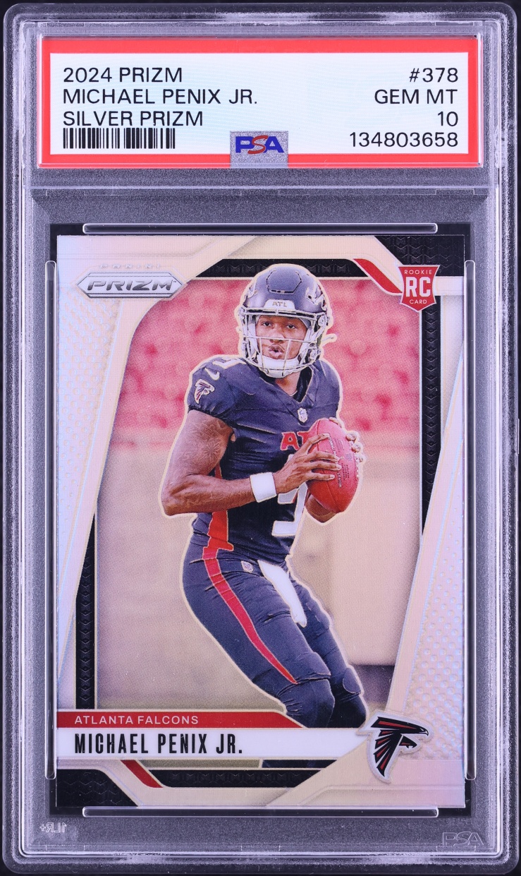 2024 Panini Prizm Silver Michael Penix Jr. ROOKIE #378 PSA 10 GEM MINT
