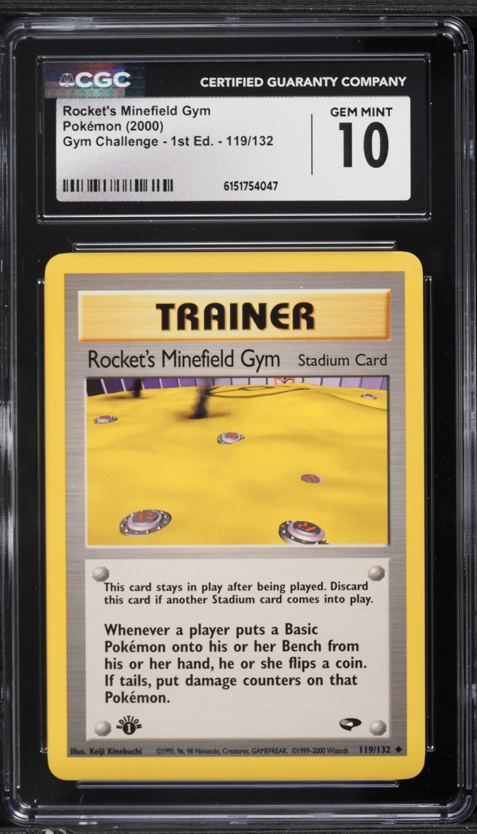 2000 Pokemon Gym Challenge 1st Edition Rocket's Minefield Gym #119 CGC 10 GEM MINT