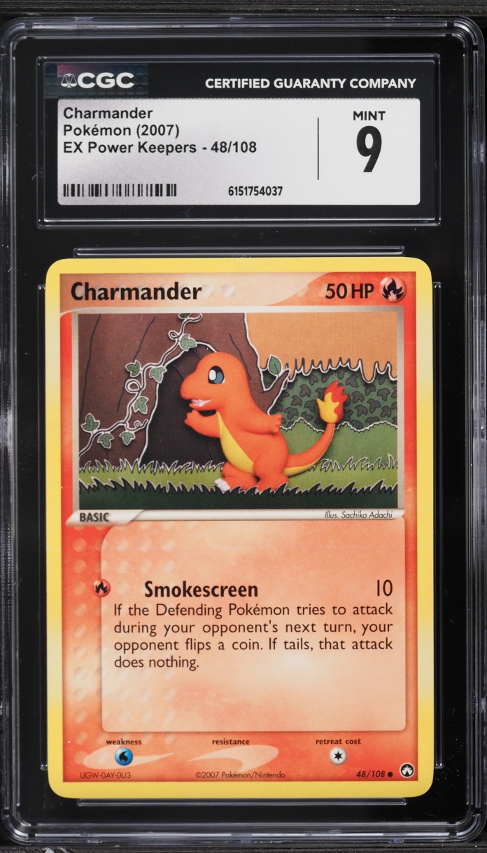 2007 Pokemon Ex Power Keepers Charmander #48 CGC 9 MINT