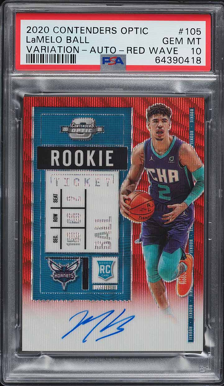 2020 Donruss Optic Purple Pulsar LaMelo Ball ROOKIE #153 PSA