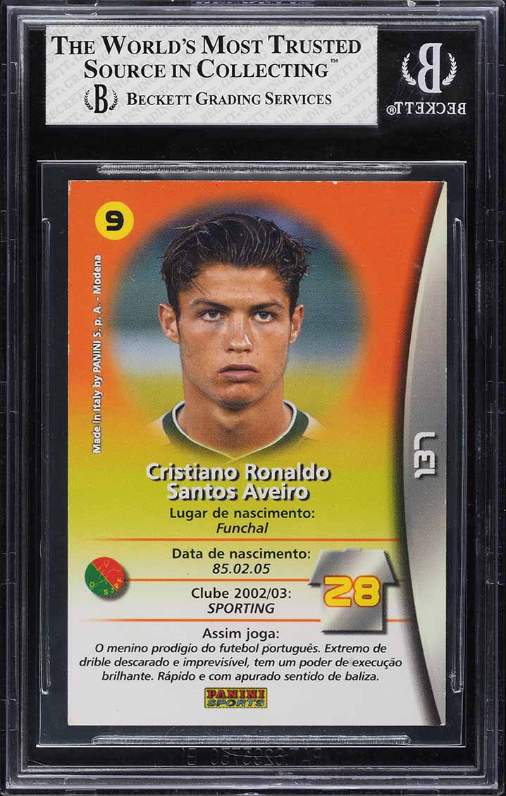 2003 Panini Sports Mega Craques Cristiano Ronaldo ROOKIE BGS 5.5 EX+