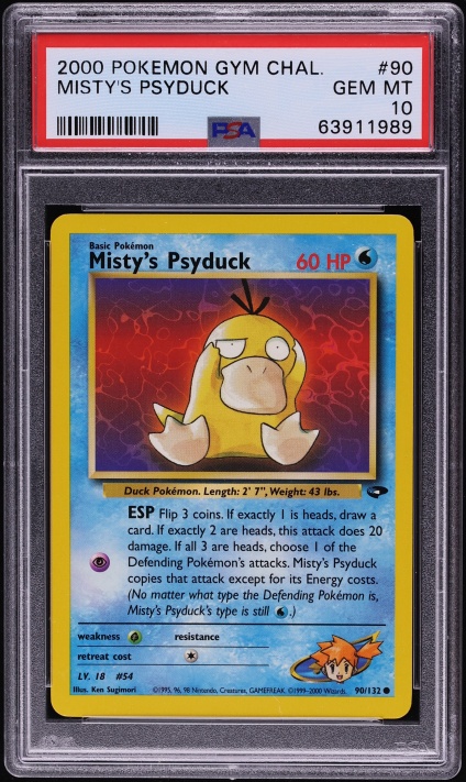 2000 Pokemon Gym Challenge Misty's Psyduck #90 PSA 10 GEM MINT