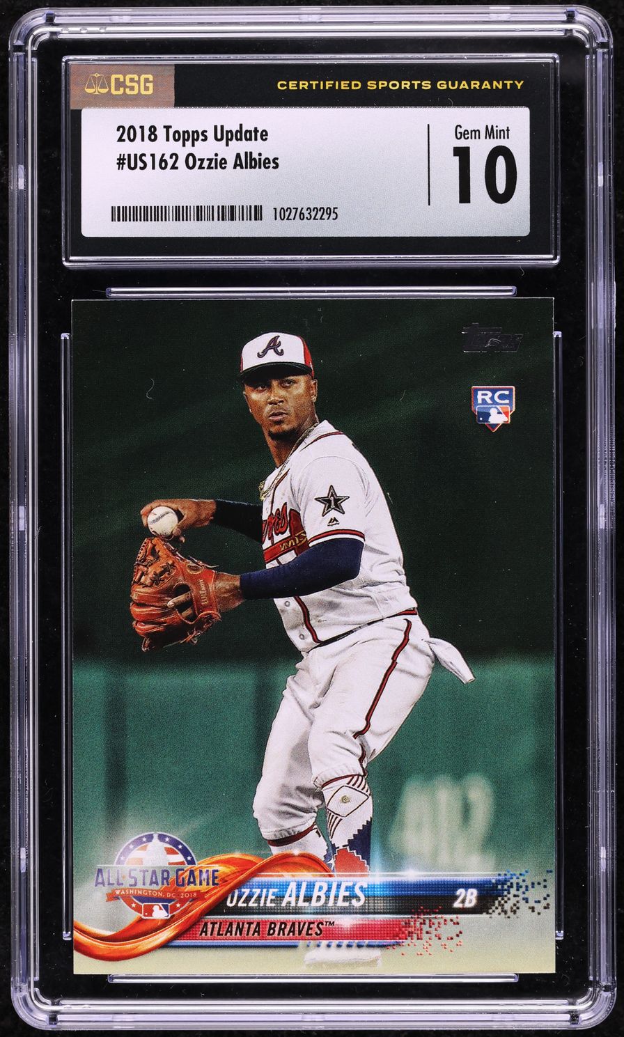 2018 Topps Update Ozzie Albies ROOKIE #US162 CSG 10 GEM MINT