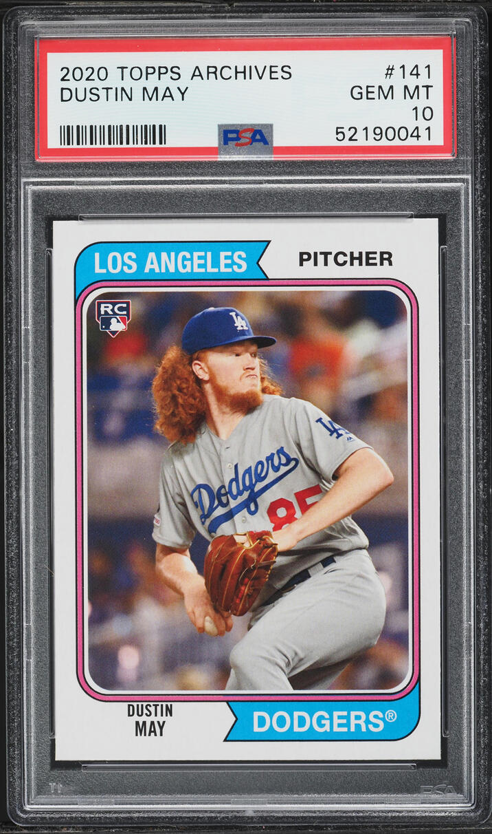 2020 Topps Archives Dustin May ROOKIE #141 PSA 10 GEM MINT