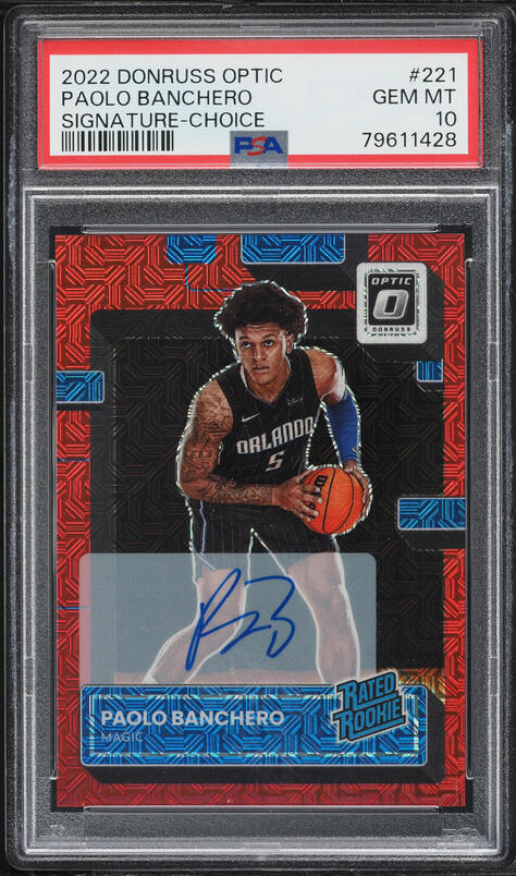2022 Donruss Optic Choice Prizm Paolo Banchero ROOKIE AUTO #221