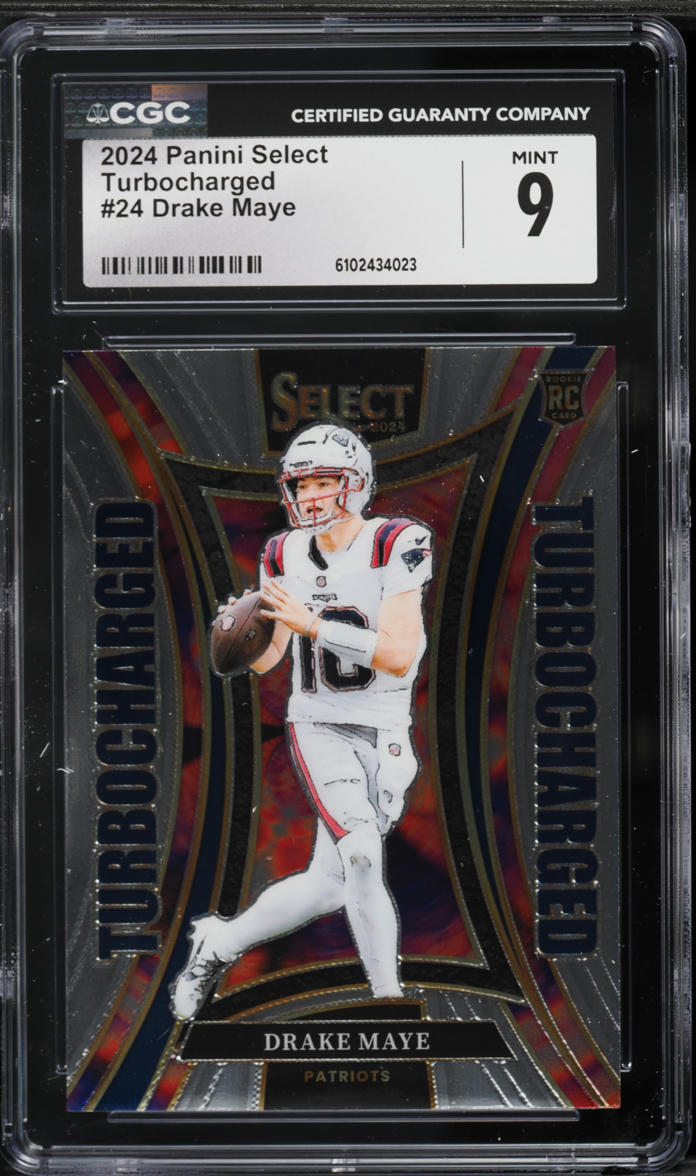 2024 Select Turbocharged Drake Maye ROOKIE #24 CGC 9 MINT