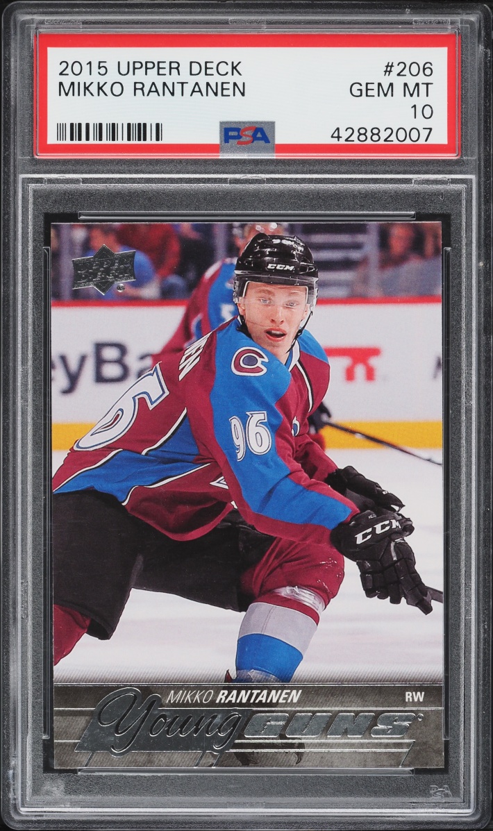 2015 Upper Deck Young Guns Mikko Rantanen ROOKIE #206 PSA 10 GEM MINT