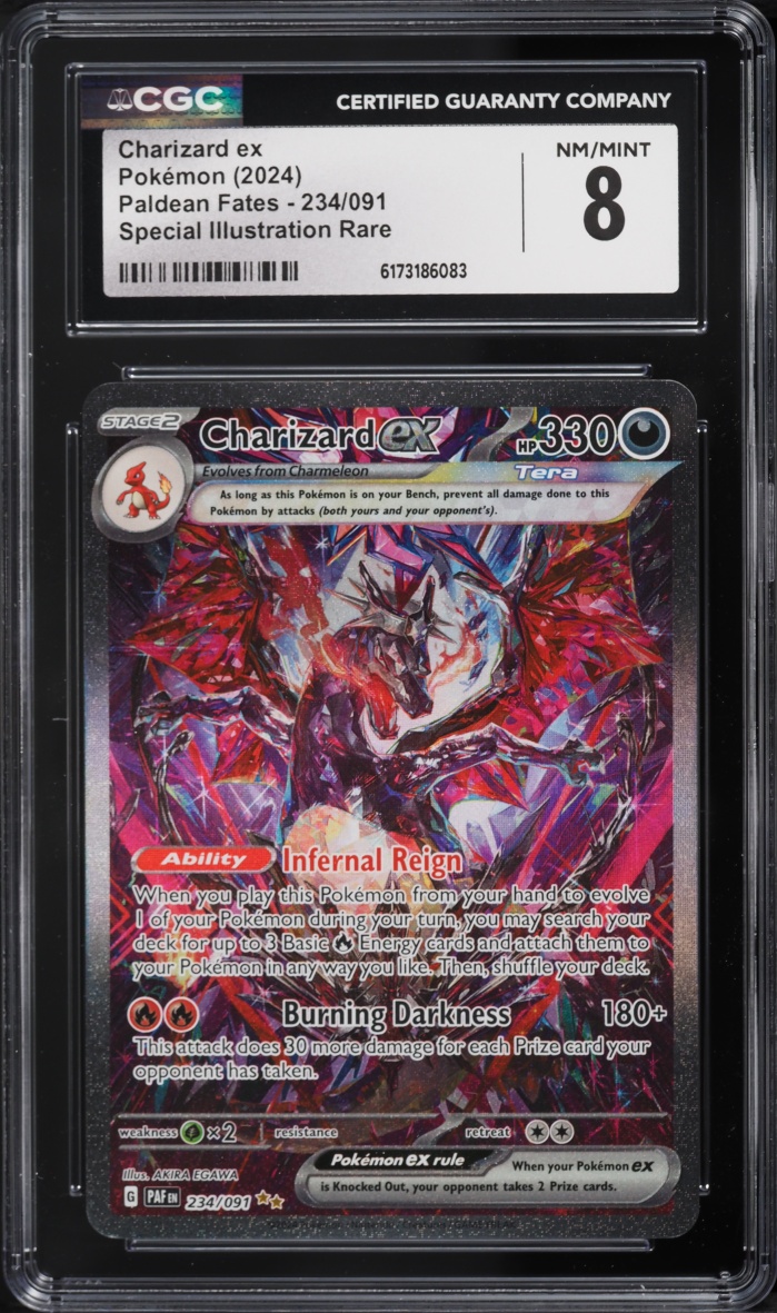 2024 Pokemon Scarlet & Violet Paldean Fates SIR Charizard ex #234 CGC 8 NM-MT