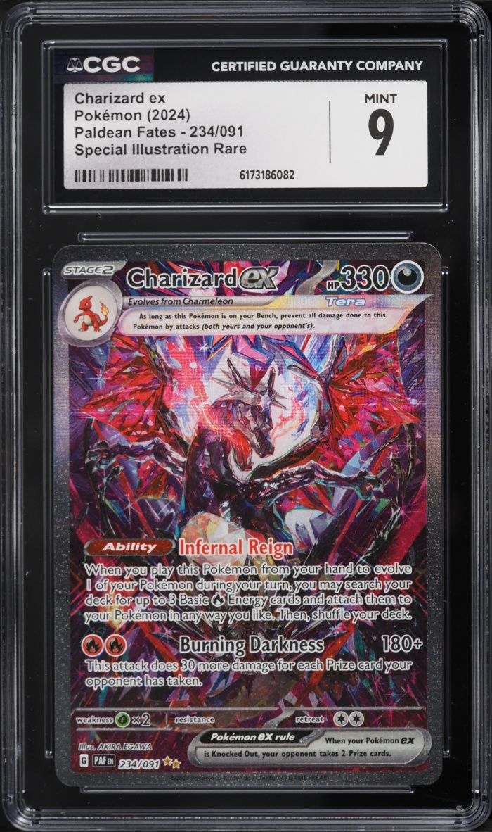 2024 Pokemon Scarlet & Violet Paldean Fates SIR Charizard ex #234 CGC 9 MINT